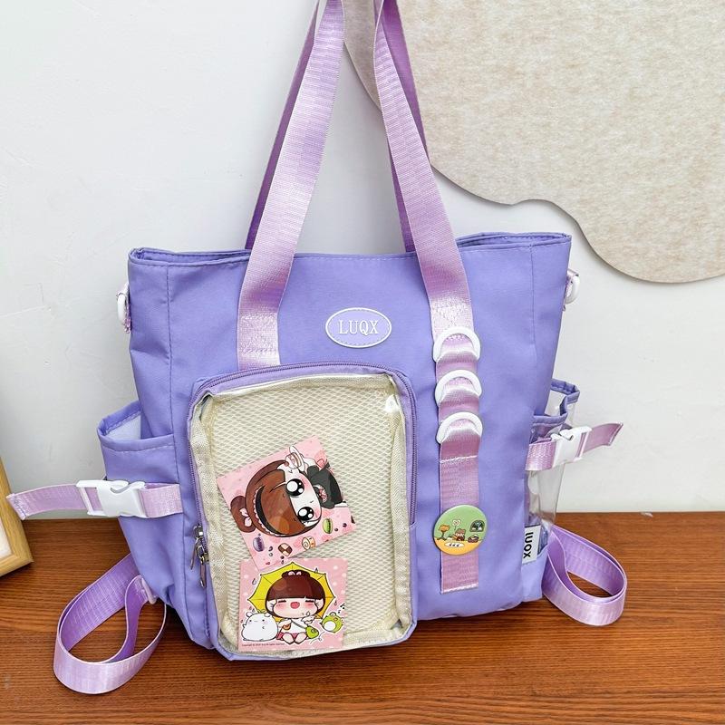 Vielseitige Tragetasche, transparente Schultertasche, Rucksack, Nachhilfetasche mit großem Fassungsvermögen, Umhängetasche.