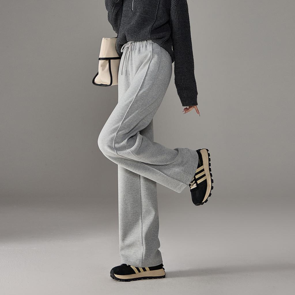 Women's Winter Thickened Casual Wide Leg Pants