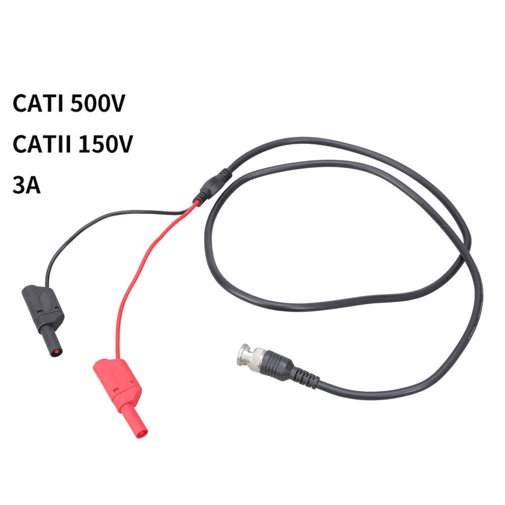 BNC Stecker auf Doppel 4mm Bananenstecker Stapelbare Messleitungen Messspitzen Kabel Geeignet für Oszilloskop Signalüberwachung 120CM