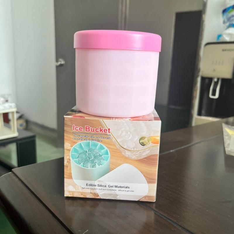 Stlačovací kelímek Forma na ledové kostky Silikonový válec Kelímek na výrobu ledu Forma na ledové kostky Nádoba na led Forma na ledové kostky Lednička