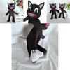 Adorable Black Cartoon Cat Plush Toy Stuffed Doll Perfect For Halloween Decorations
