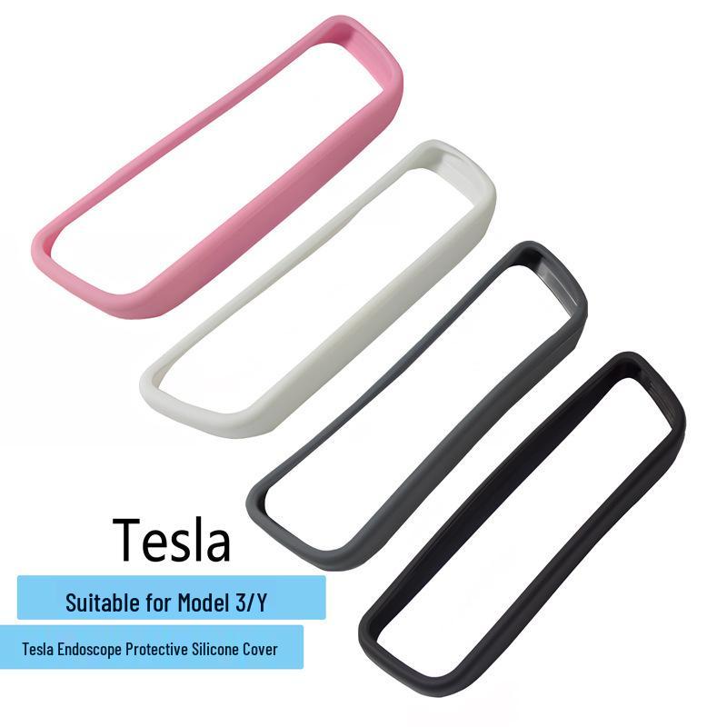 Silicone Rearview Mirror Cover for Tesla: Lightweight, Dirt-Resistant, and Washable.