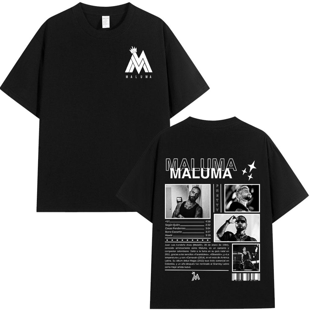 

Rapper MALUMA Album Graphic T Shirt Men s Hip Hop Fashion Retro Short Sleeve T-shirt 100% Cotton Oversized Tee Shirt Streetwear 5XL різнокольоровий
