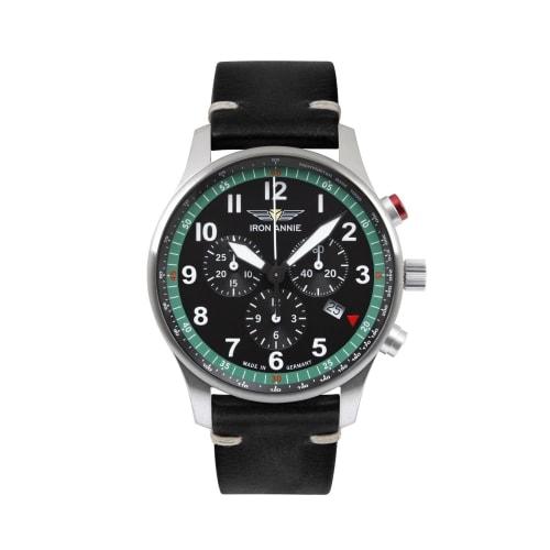 Iron Annie Aviator Watch F13 TEMPELHOF 5688-4QZ Men's Black Strap