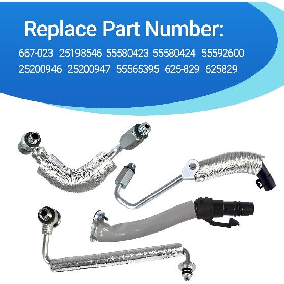 Turbo Oil Return Drain And Oil Feed Pipe 55587854 55592600 Fits For Buick Encore 2013- Chevy Cruze Sonic Trax 1.4L L4
