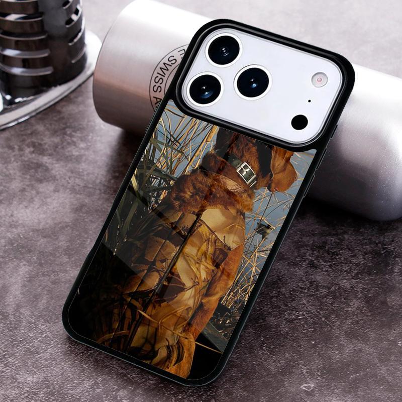 Hunting Dog and Fishing Man Cute Phone Case for iPhone 17 16 15 Pro Max Air 14 13 12 11 Plus Shockproof Cover