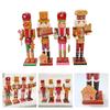 Festival Nutcrackers Soldier Ornament Delicate Christmas Wood Nutcrackers Soldiers Hand Painted Festival Decoration