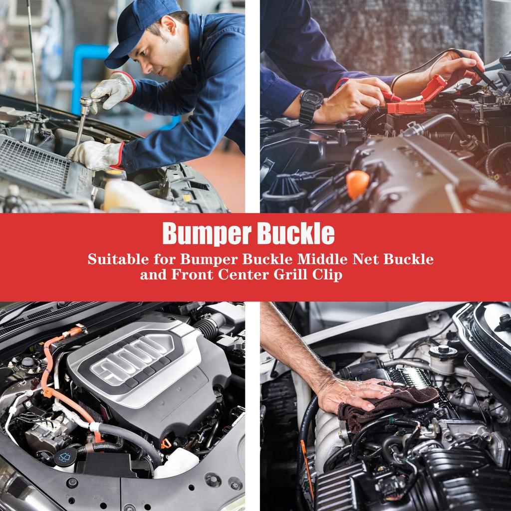 DECORNIJIA 50pcs Car Push Retainer Clip Nylon Bumper Fixture Kit Auto Front Bumper Grille Fastener Installation