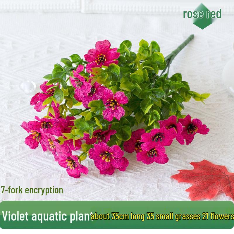 

7-Гілковий Евкаліпт Фіолетовий Штучний Шовковий Квітка Декор для Обіднього Столу