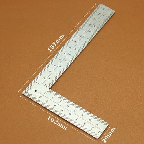 Fenteer L-Shaped Square Ruler, DIY Professional High-Precision Hobby Engineering Woodworking, 10x15cm