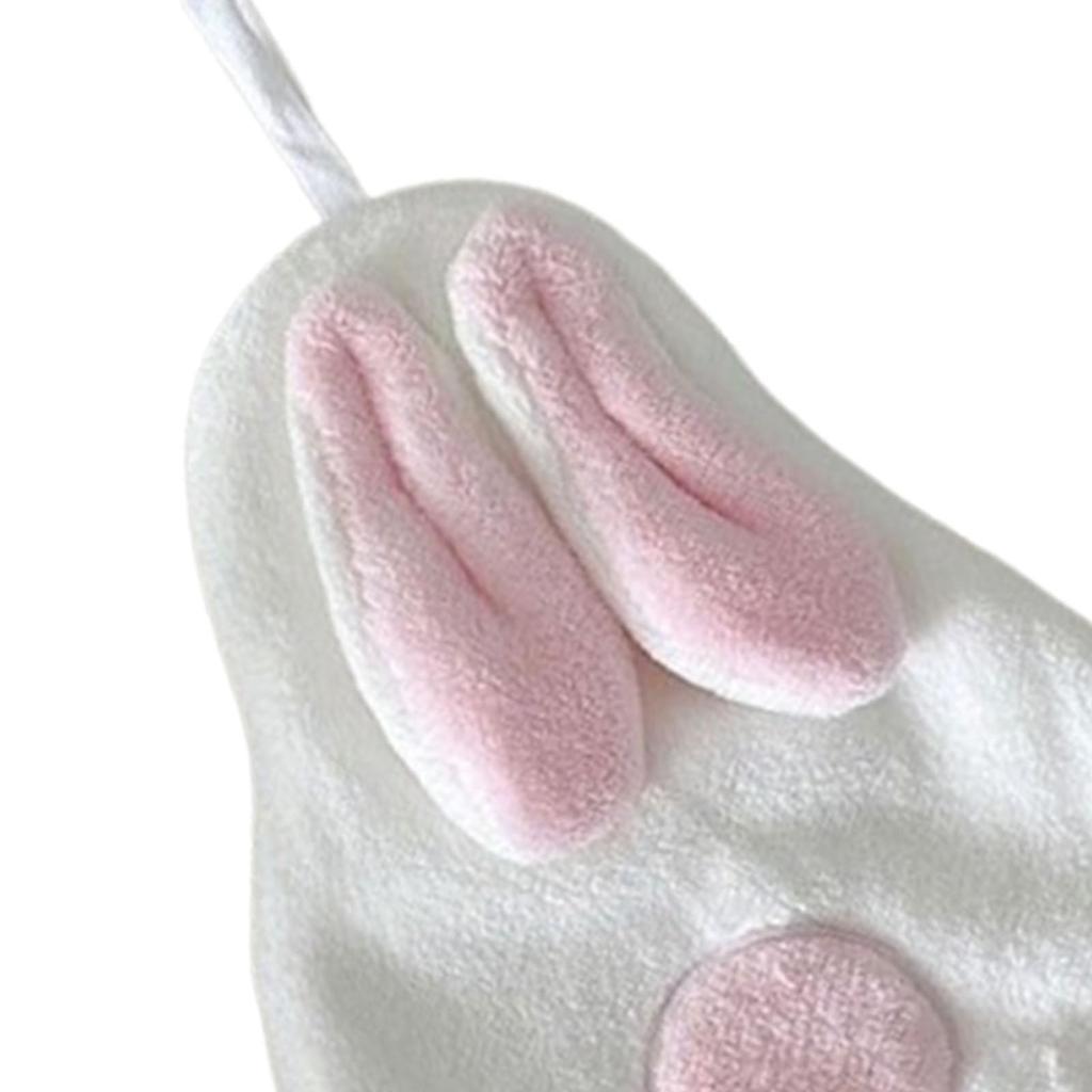 Hanging Hand Towel 26x18cm Multipurpose Comfortable Washcloths Bunny Shape Dish Towels for Home Dorm Holiday Hotel Apartment