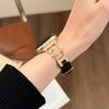 Kejsarinnan Saturnus Diamant Bambu Läderarmband för Apple Watch 11/Ultra/SE