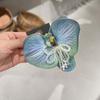 Cloth Butterfly Orchid Hair Clip Pearl Bohemian Style Hairpin Cute Flower Shark Clip  Holiday
