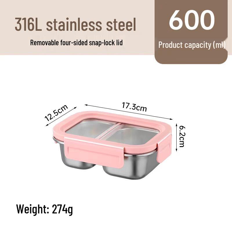 Ruhan Macaron 316L Stainless Steel Bento Box