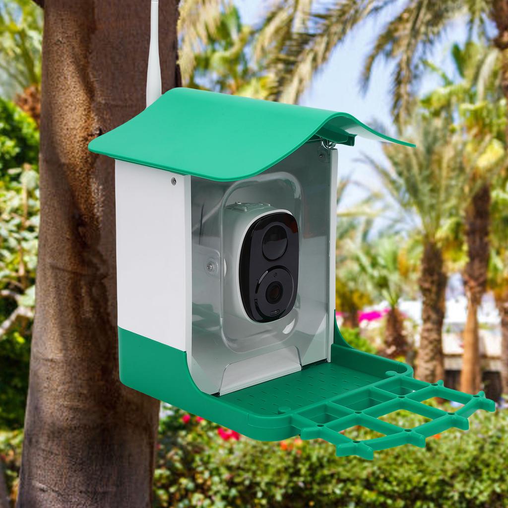 Solar Smart Bird Feeder with Camera Solar Panel HD Video Birds House Weatherproof for Effortless Bird Watching