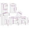 Bathroom Cabinet Set 4 Pcs Natural 38 X 33 X 160 Cm