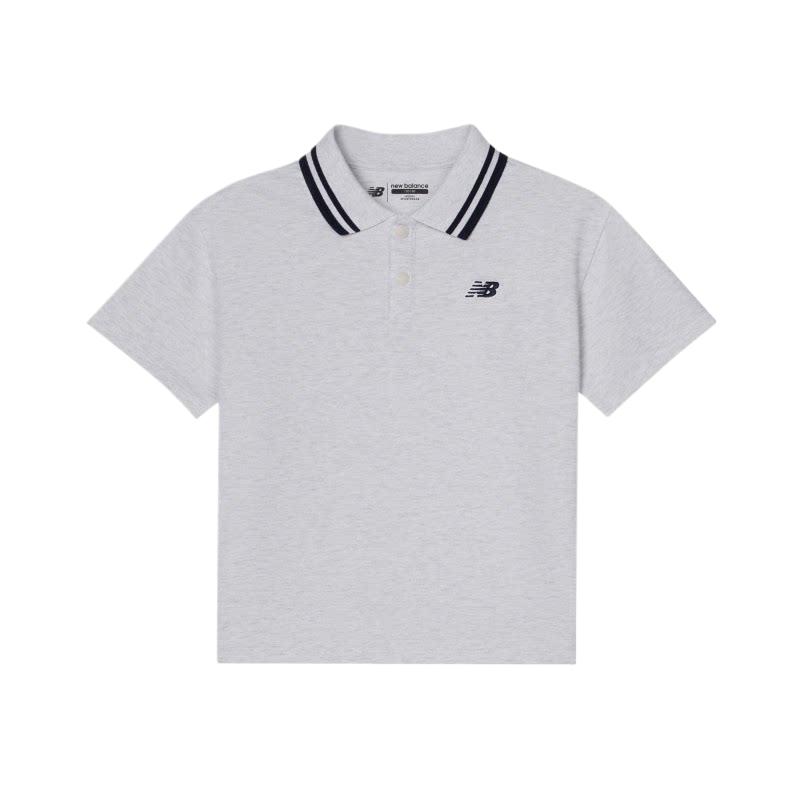 

New Balance Kids T Shirts Lapel Moderate ND7FG6S073-LGR 170