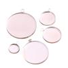 10-30mm Stainless Steel Round/Rectangular Gem Base Tray Pendant Connector