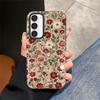 Soft Cover Capa Phone Case for Samsung Galaxy S25 S20 FE S23 A26 S25Ultra A16 S23Ultra A56 S24 Ultra A36 Retro Little Flower