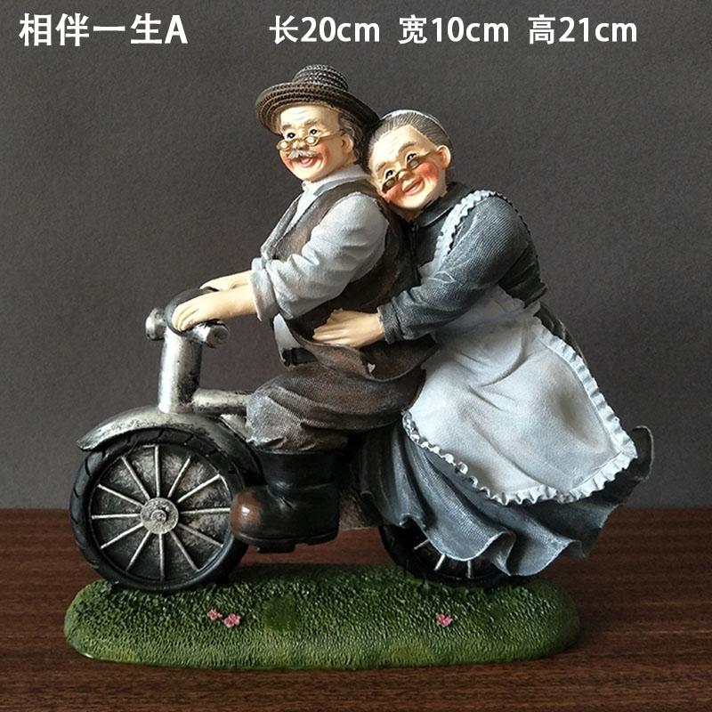 Old Man Old Lady Home Decorations Love Gift Ornament Grandpa And Grandma Grow Old Together Room Decoration Vintage Home Decor