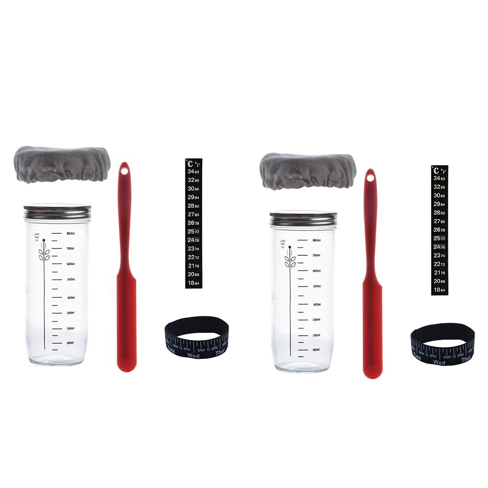 Reusable Sourdough Starter Jar Kit Heat Resistant Sour Dough Starter Culture Jars  Caviar