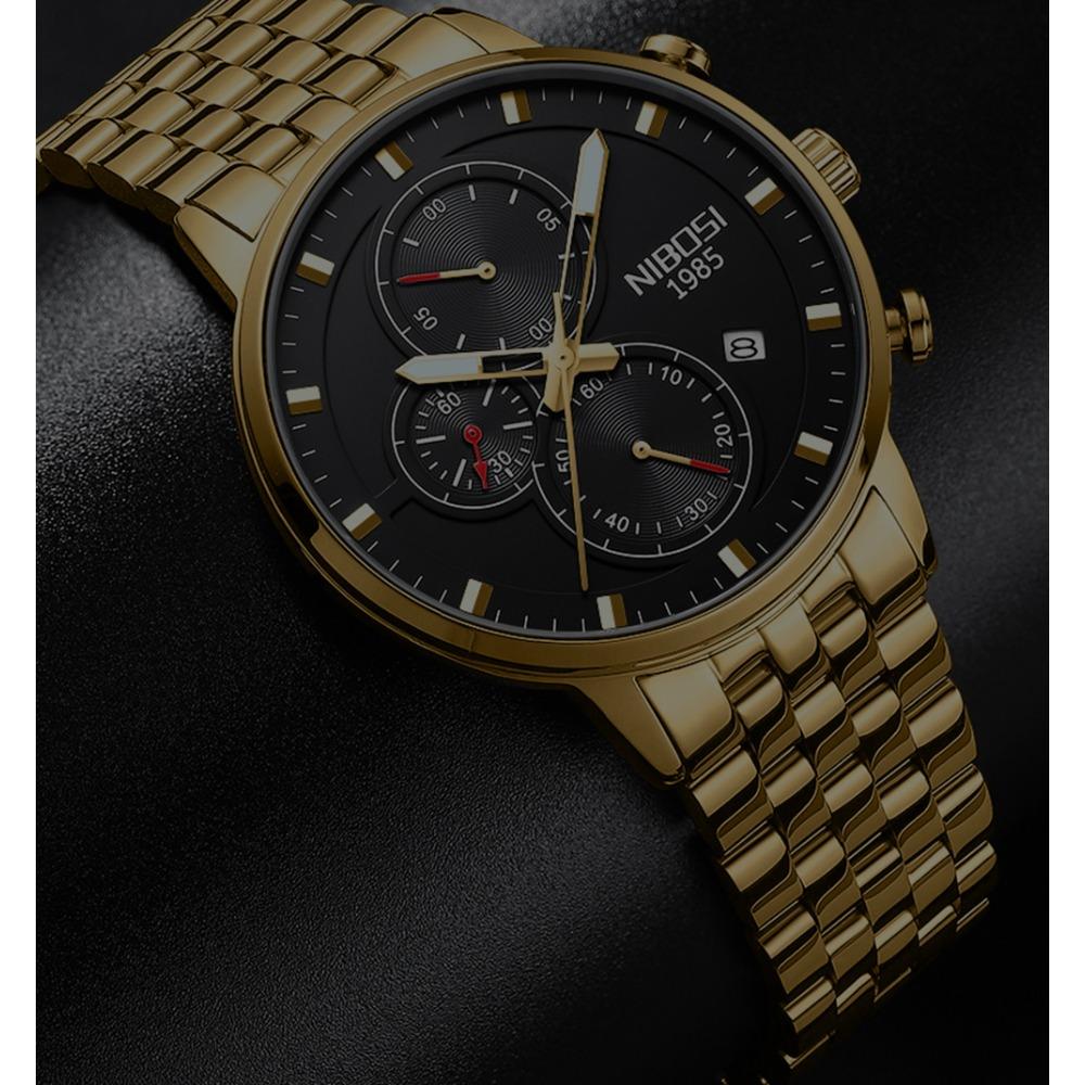 NIBOSI Brand New Quartz Watch Enhanced Personality Men's Watch Luminous Waterproof Multi-functional Watch
