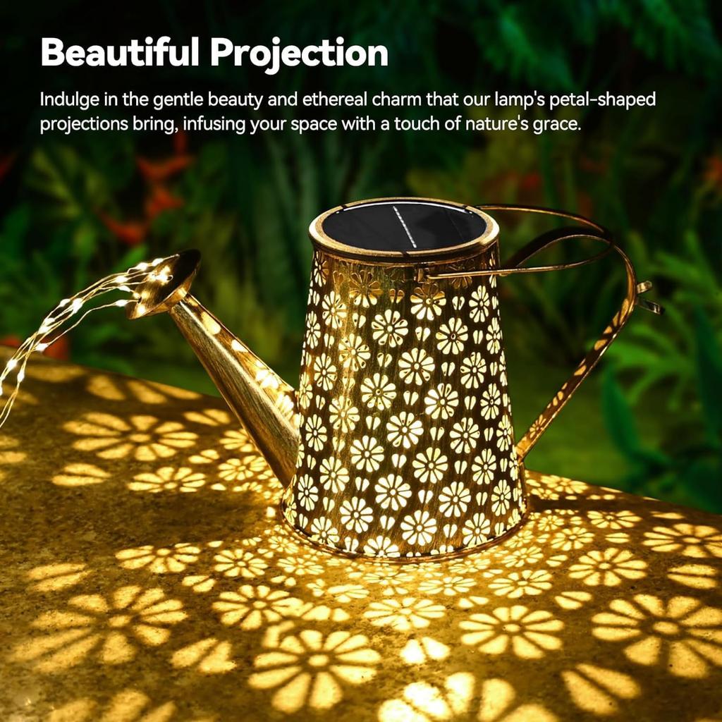 2 Pack Solar Watering Can with Lights,Solar Outdoor Garden Decor Waterproof Hanging Lantern Landscape Lights Outside Decorations for Yard Lawn Patio