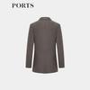 PORTS Women's Rock Grey Single-Button Cropped Blazer
