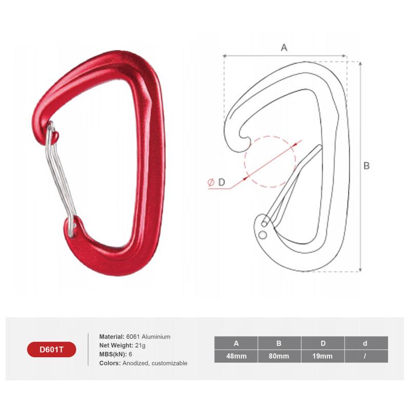 Aviation Aluminum Quickdraw Carabiner Hook 1