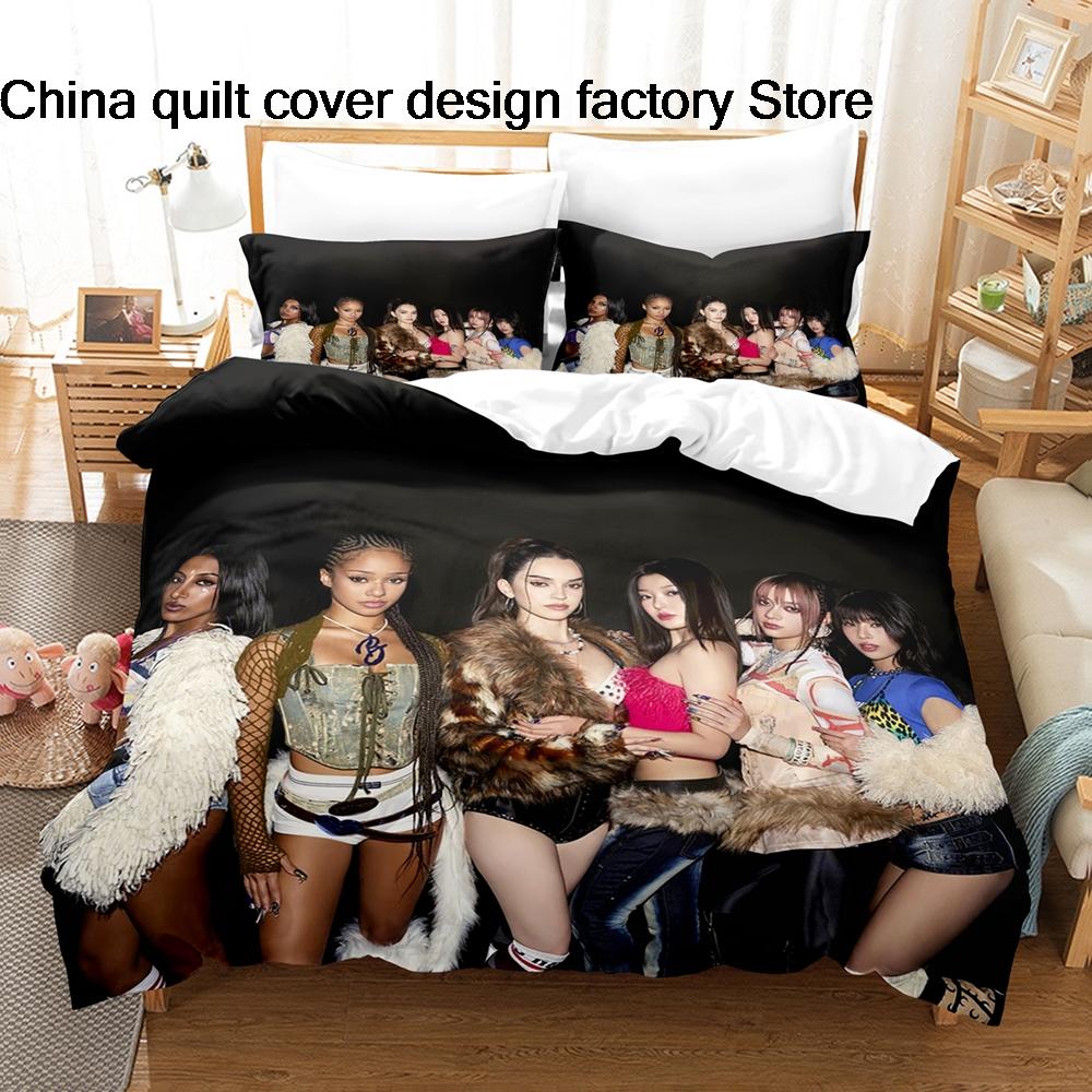 New Personality KATSEYE2 Bedding Set Single Twin Full Queen King Size Bed Set Kids Bedroom Duvetcover Sets Personality KATSEYE