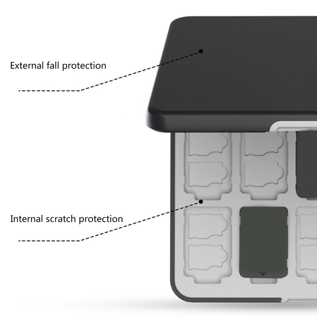 Portable Game Card Storage Holder Case Cartridge Slots MicroSD Cards Box Protector for NS Switch Gaming Accessories