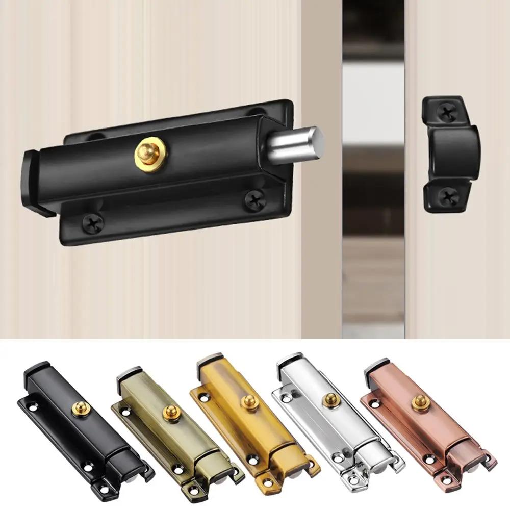 New Stainless Steel Door Lock 3Inch Self-locking Security Bolt Latch Anti-theft Hardware Door Latch Door