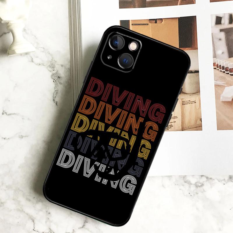 Scuba Diver Diving Phone Case For iPhone 17 16 15 14 13 11 12 Pro Max Plus 12 13 Mini 16e 17 Air Cover Coque