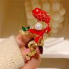 Chinese Style Lucky Koi Brooch: Exquisite New Year Corsage Pin for Women