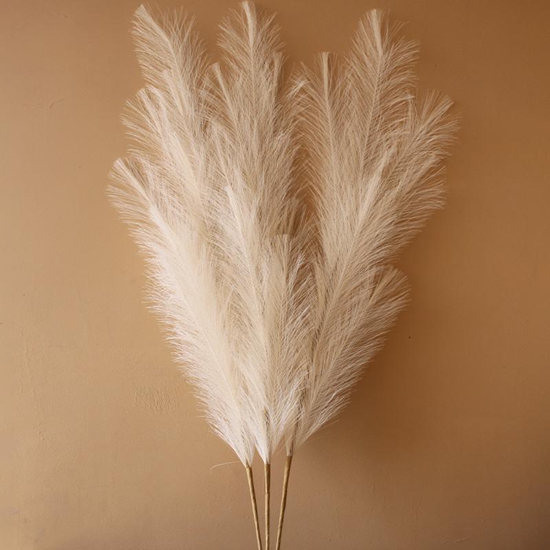 100cm Artificial Pampas Grass Fluffy Fake Reed Flowers 1pc Home Bedroom Party Decoration Wedding Decor Accessories Faux Flowers