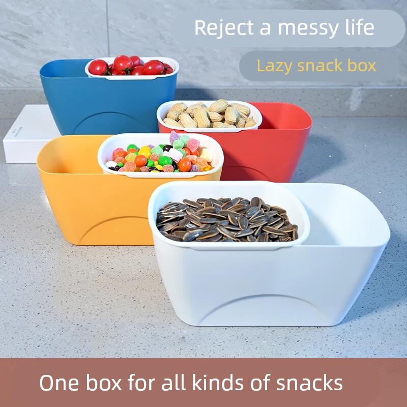 Double-Layer Snack and Fruit Serving Tray