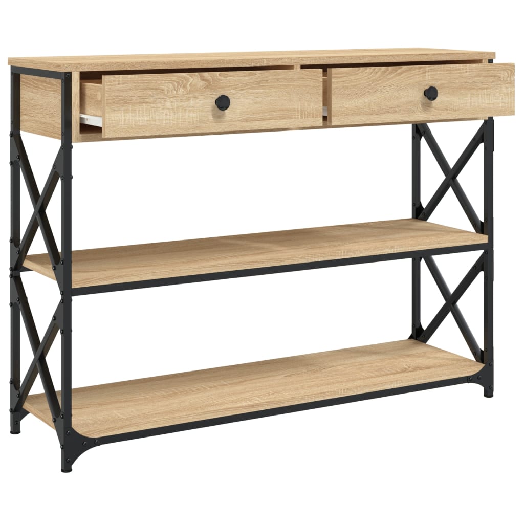 Console Table Sonoma Oak 100x28x75 cm Wood Based Panel
