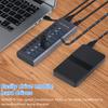 60W USB Hub with Independent Power Switch and Aluminum Housing USB Docking 60W Power Adapter 10-port 3.0 LED, 3.0 Station, 12V/5A (100-240V) (US Plug)