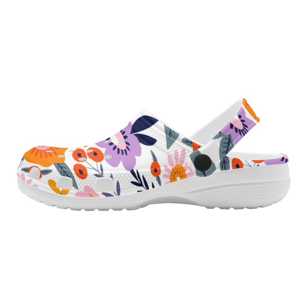Allover Printed EVA Yard Clogs Unisex Lightweight Soft Slip On Garden Yard Home Bathroom Casual Walking Leisure Sandals Beach Wear