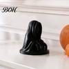 Matte Black Collectibles Halloween Cloaked Ghost Figurine with Red Eyes, 3D Printed Spooky Desk Ornaments Gothic Ornament for Cabinet Escape