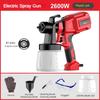 2600W Household Small Rechargeable Paint Sprayer High Power Spray Painting Power Tool Cordless Electric Spray Gun