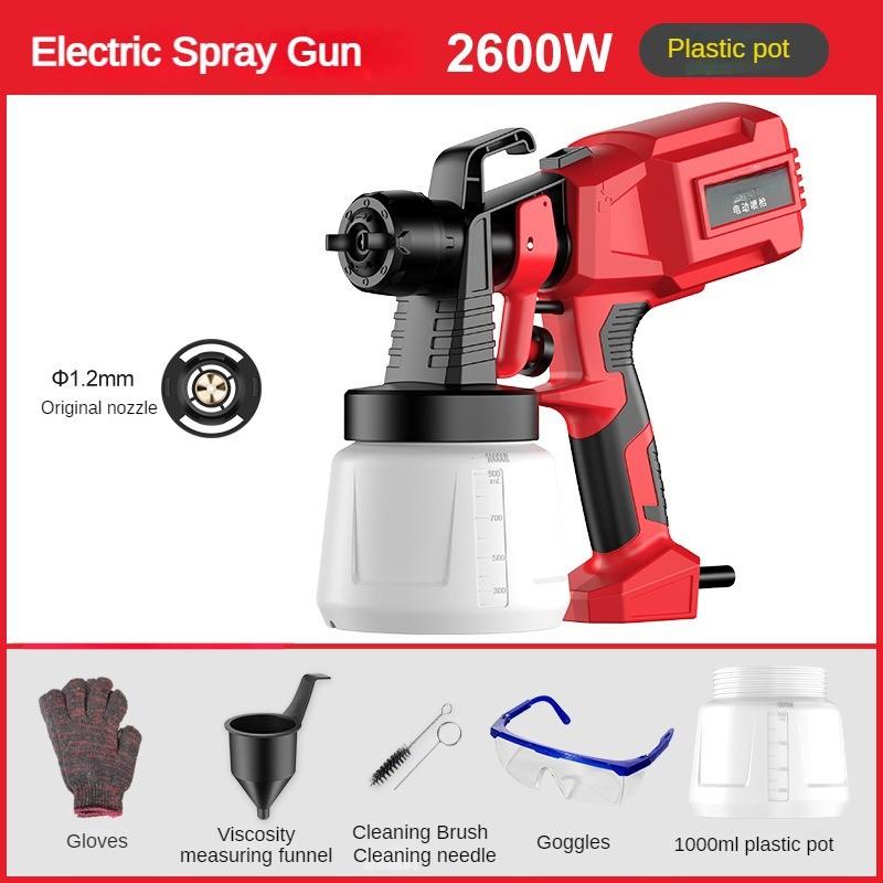 2600W Household Small Rechargeable Paint Sprayer High Power Spray Painting Power Tool Cordless Electric Spray Gun
