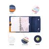 Yiwusoer Travel Refillable System Customizable Stainless Steel Planner Organizer Tri-Fold Button-Type Diary, Notebook, Organizer, A5/A6 Loose-Leaf,