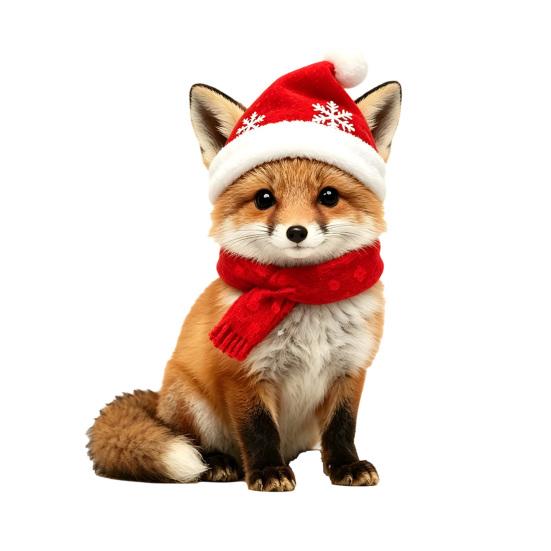 Durable Holiday Window Stickers Christmas Animal Static Clings, Cute Cat/Puppy/Racoon Stickers, PVC Winter Home Accents Waterproof Glass Sticker
