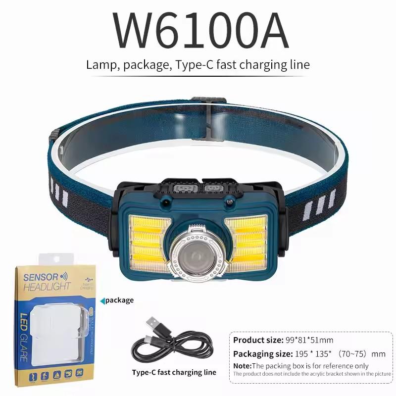 LED Headlamp For Camping Hunting LED Headlight Mini Head Light USB White Light Head Lamp Flashlight