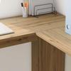 L Shaped Desk with Shelf Artisan Oak Finish 140 X 113.5 X 75 Cm