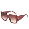 Vintage Oversized Square Gradient Sun Glasses Women Luxury Brand Outdoor Design Fashion Large Legs Sunglasses Lunette eil