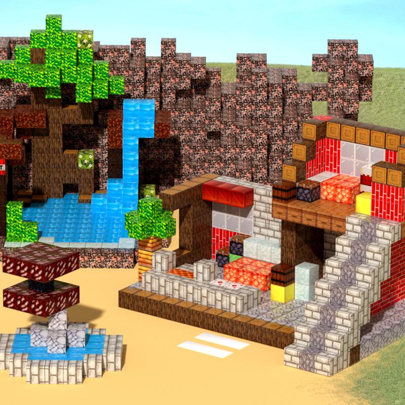 Ouyi Magnetic Minecraft Cube Set - Building Block Peripherals and Toys