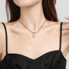 Titanium Steel Fashion Fu Zi Pendant Necklace Female