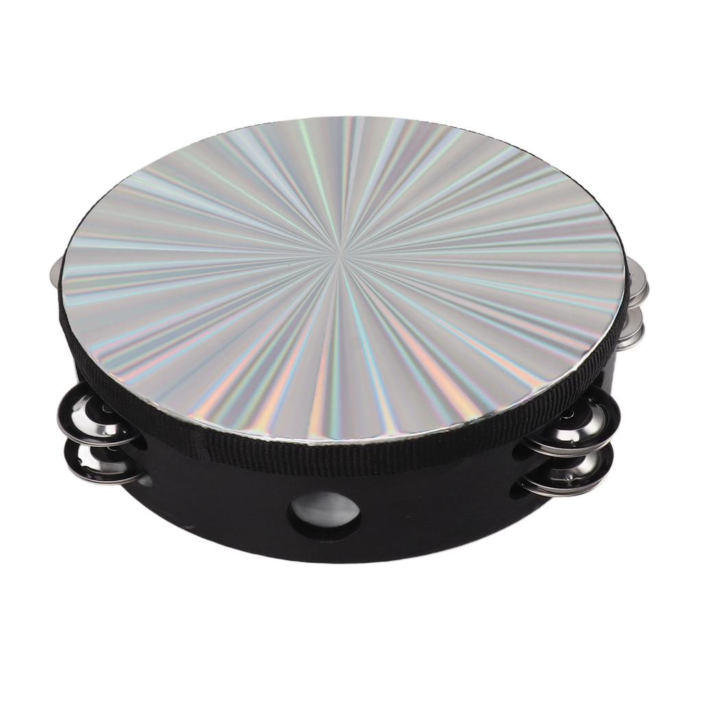 Tambourine Double Row Jingles Drum Metal Bell Handheld Drum Kids Percussion Musical Instrument 10